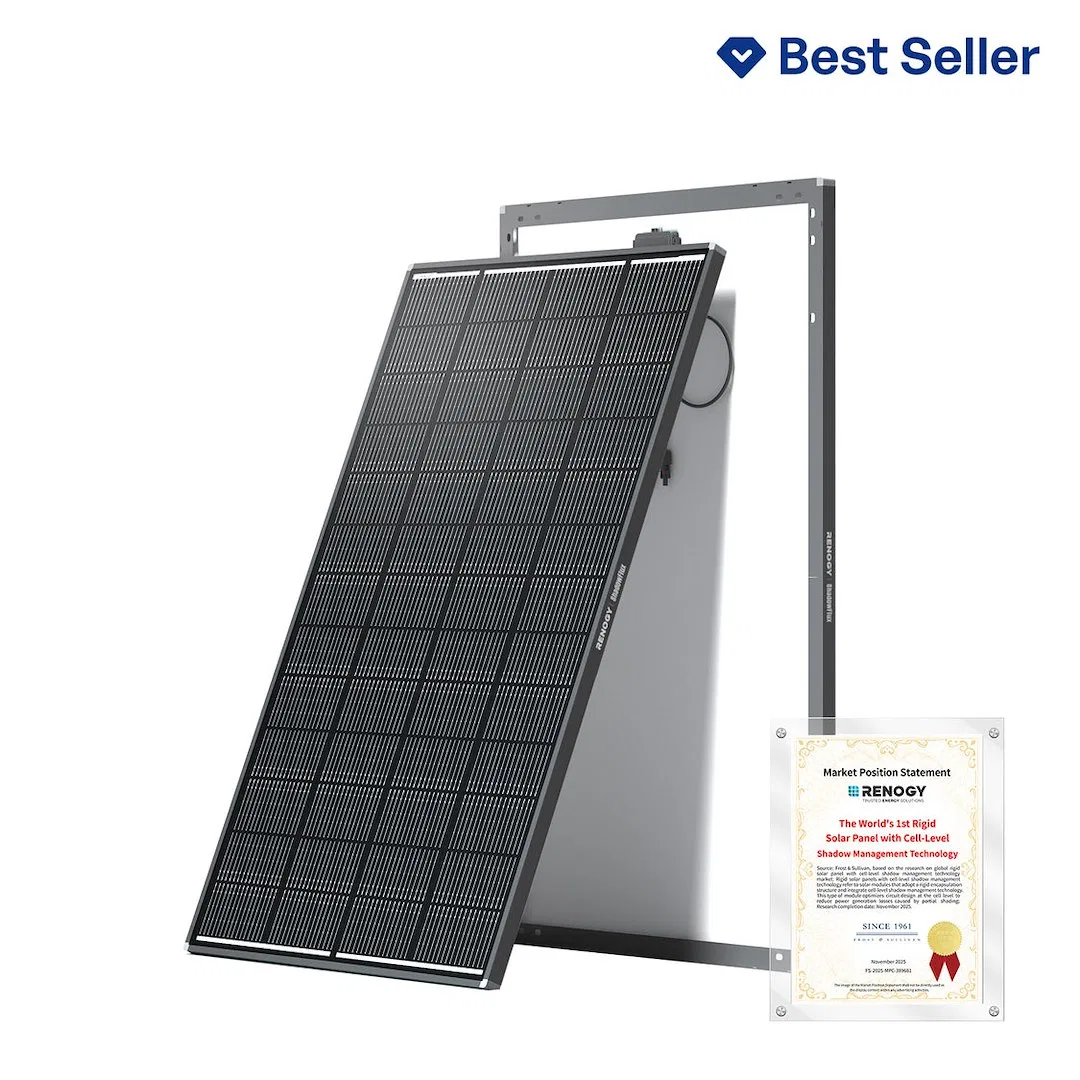 RSP200DC-ASR-G1-US – RENOGY Solar Panel, Monocrystalline N-Type 200 Watt/ 6.38 Amp Charging Current 31.3 Volt Operati...